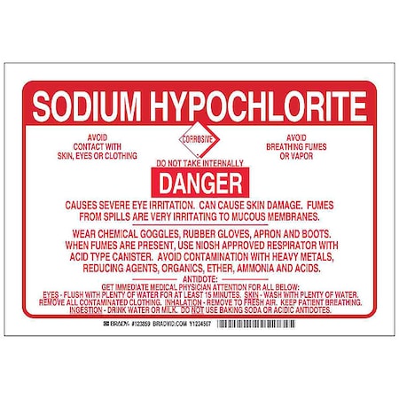 Chemical Sign, 10 in W, 7 in H MPN:123858