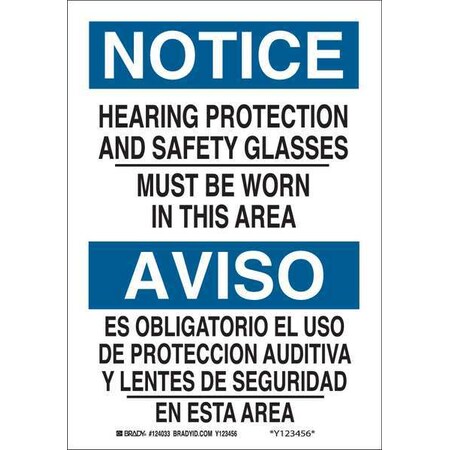 Bilin Sfty Sgn, 14 x 10In, Blk and Ble/Wht MPN:124036