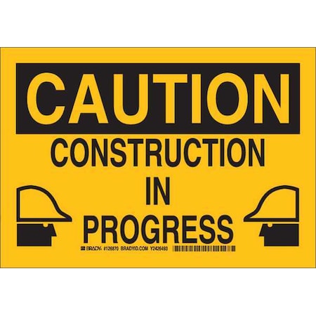 Caution Sign, Aluminum, Rectangle, English MPN:126870