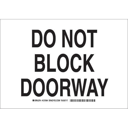 Facility Sign, 7 in Height, 10 in Width, Polyester, Rectangle, English MPN:127094