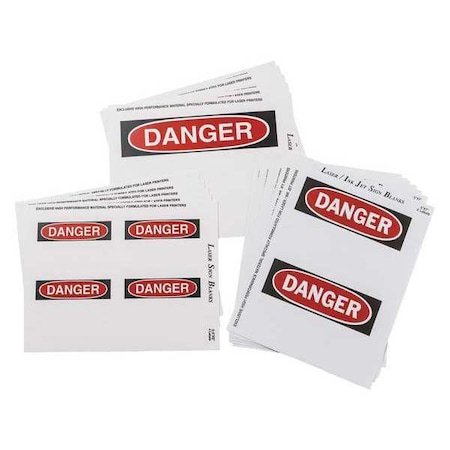Sign and Label Blanks, Black/Red/White MPN:12917