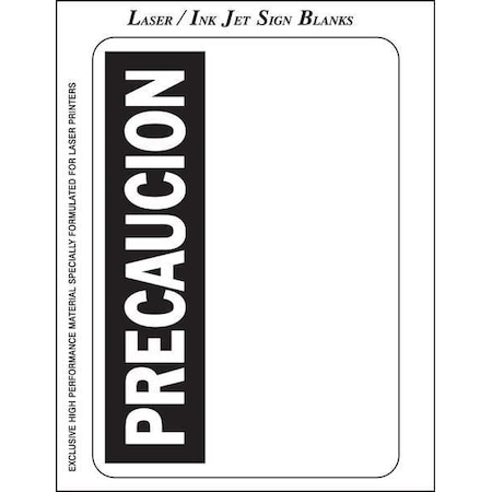 Sign and Label Blanks, Black/Yellow, Labels/Roll: (1) Label Per Sheet, (25) Sheets Per Package MPN:12931