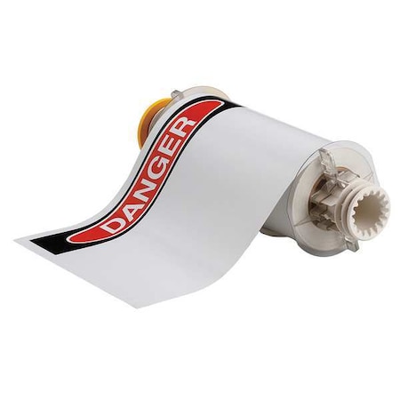 Label, Red/White, Labels/Roll: 60 MPN:130765
