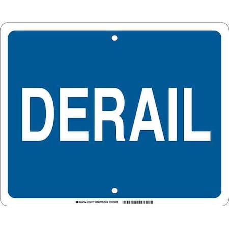 Railroad Sign, 12 in H, 15 in W, Horizontal Rectangle, English, 134177 MPN:134177