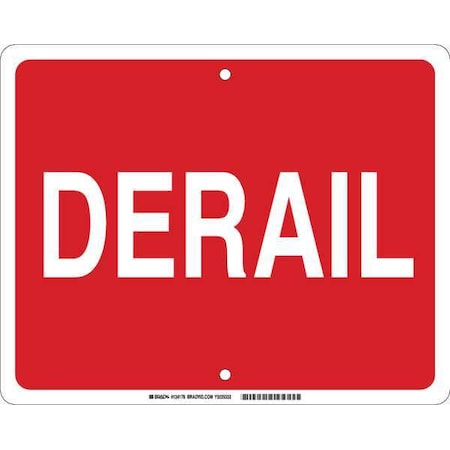 Railroad Sign, 12 in H, 15 in W, Horizontal Rectangle, English, 134178 MPN:134178