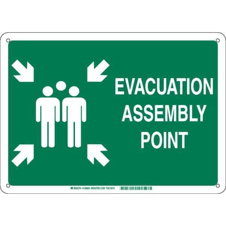Emergency Exit Sign, 10x14, Plastic MPN:139607