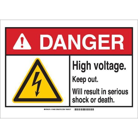 Danger Sign, Polyester, Rectangle, English MPN:144661