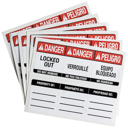 Padlock Label, Height 1-1/8