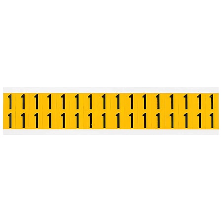 Number Label, 1, 3/4in.Hx9/16in.W, Vinyl MPN:1520-1