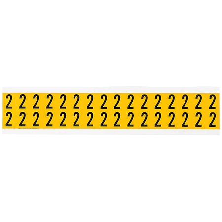 Number Label, 2, 3/4in.Hx9/16in.W, Vinyl MPN:1520-2