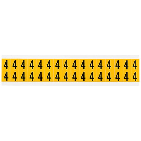 Number Label, 4, 3/4in.Hx9/16in.W, Vinyl MPN:1520-4