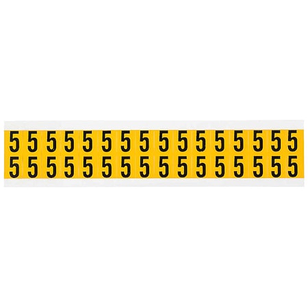 Number Label, 5, 3/4in.Hx9/16in.W, Vinyl MPN:1520-5