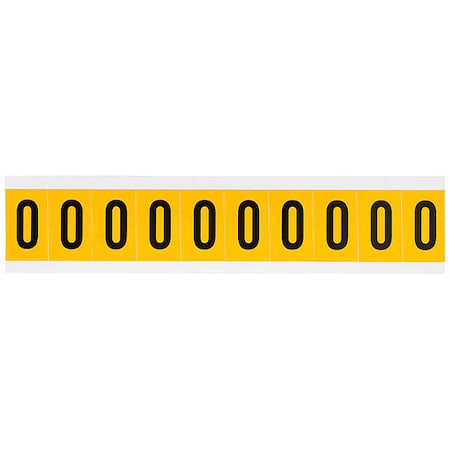 NumberLabel, Vinyl, 1-1/2inH, 7/8inW MPN:1530-0
