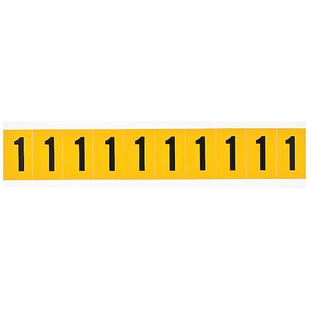 Number Label, Vinyl, 1-1/2 in H, 7/8 in W MPN:1530-1