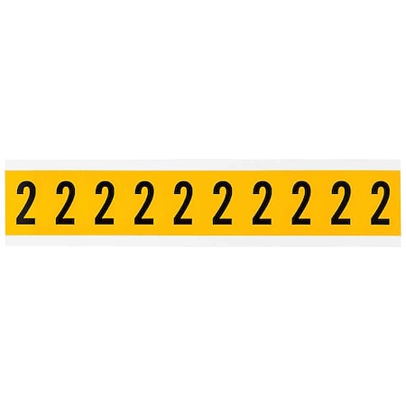Number Label, 2, 1-1/2in.Hx7/8in.W, Vinyl MPN:1530-2