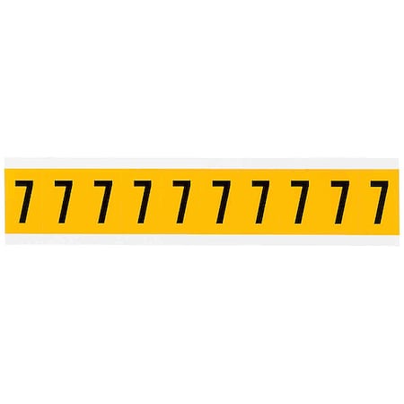 Number Label, 7, 1-1/2in.Hx7/8in.W, Vinyl MPN:1530-7