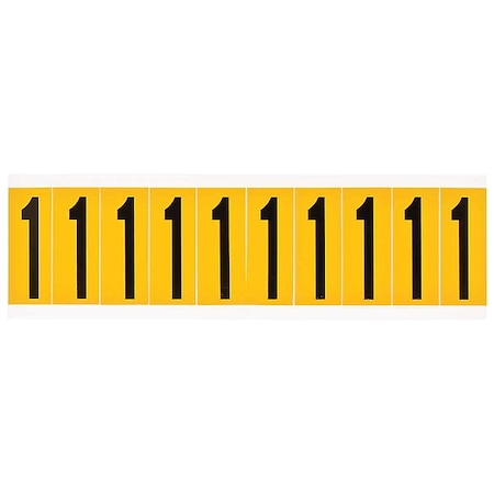 NumberLabel, Vinyl, 2-1/4inH, 7/8inW MPN:1534-1