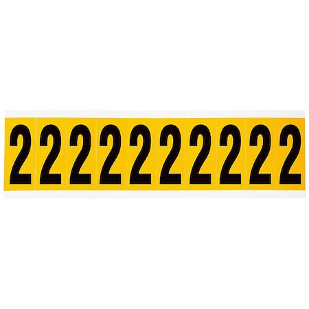 NumberLabel, Vinyl, 2-1/4inH, 7/8inW MPN:1534-2