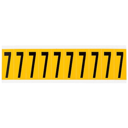 Number Label, 7, 2-1/4in.Hx7/8in.W, Vinyl MPN:1534-7