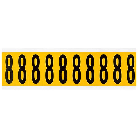 Number Label, 8, 2-1/4in.Hx7/8in.W, Vinyl MPN:1534-8