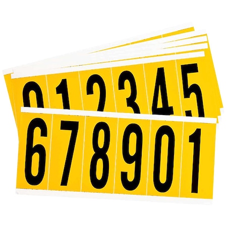 NumberLabelSet, 3-1/2inH, 1-1/2inW, PK25 MPN:1550-# KIT