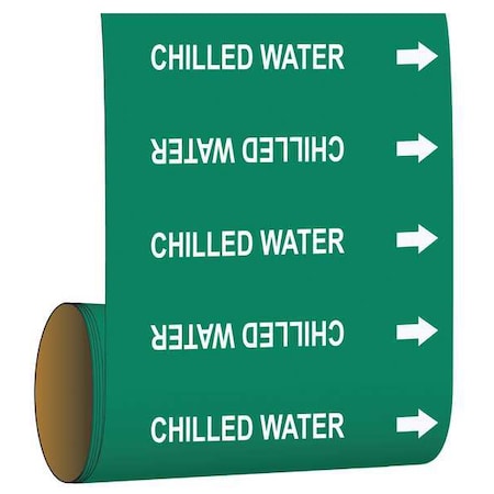 Pipe Marker, Chilled Water, Green, 15517 MPN:15517