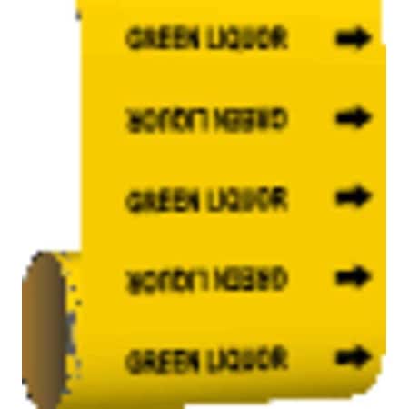 Pipe Marker, Green Liquor, Yellow, 15533 MPN:15533