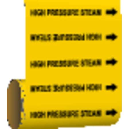 Pipe Marker, High Pressure Steam, Yel, 15534 MPN:15534