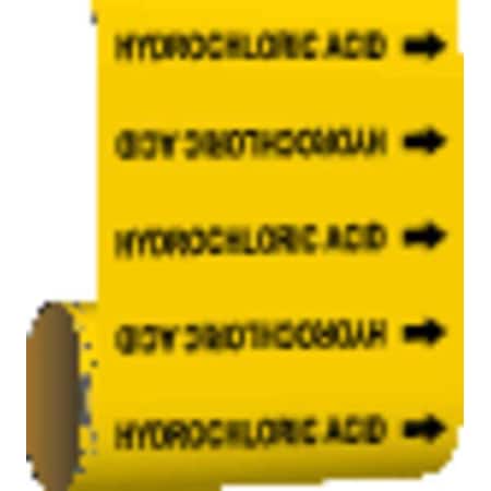 Pipe Marker, Hydrochloric Acid, Yel, 15546 MPN:15546