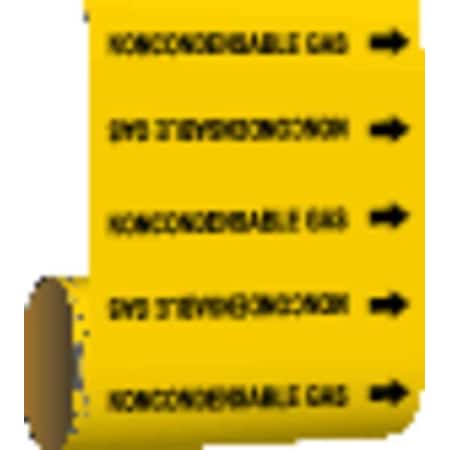 Pipe Marker, Noncondensable Gas, Yel, 15555 MPN:15555