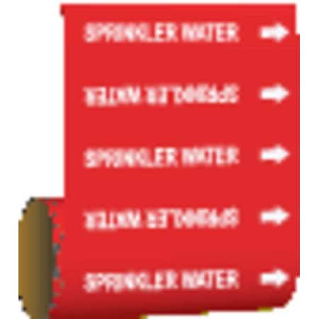 Pipe Marker, Sprinkler Water, Red, 15593 MPN:15593