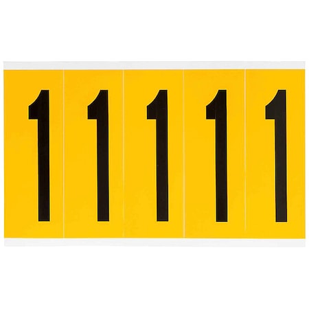 Number Label, 1, 5in.Hx1-3/4in.W, Vinyl MPN:1560-1