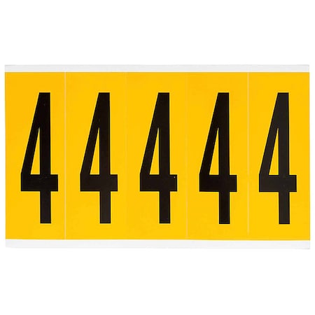 Number Label, 4, 5in.Hx1-3/4in.W, Vinyl MPN:1560-4