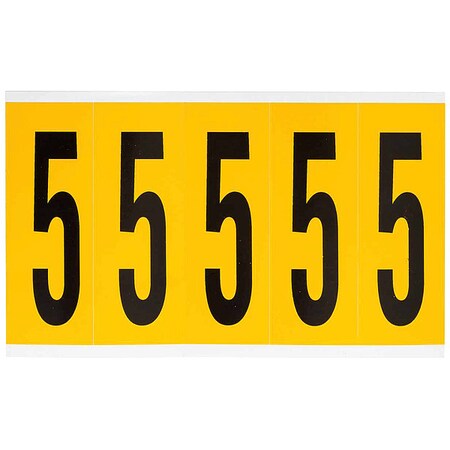 Number Label, 5, 5in.Hx1-3/4in.W, Vinyl MPN:1560-5