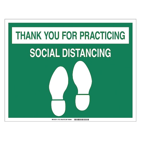 Thank You For Practicing Sign, 14 in H, 18 in W, Vinyl, English, 170213 MPN:170213
