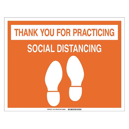 Thank You For Practicing Sign, 14 in H, 18 in W, Vinyl, English, 170214 MPN:170214
