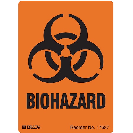 DOT Handling Label, Biohazard, Paper, 2-7/8