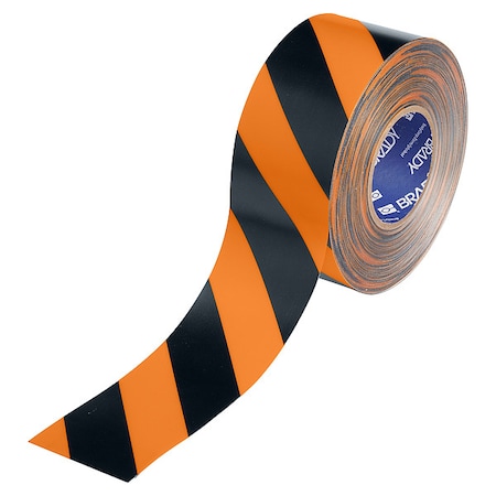 Floor Marking Tape, Black/Orng, 3
