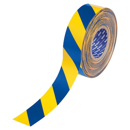 Floor Marking Tape, Blue/Ylw, 2