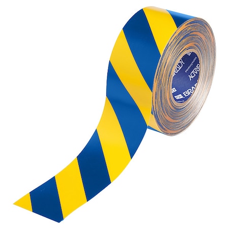 Floor Marking Tape, Blue/Ylw, 3