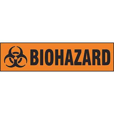 Sign, Biohazard, Polyester, 12 in W, 3 1/2 in H MPN:17753SLS
