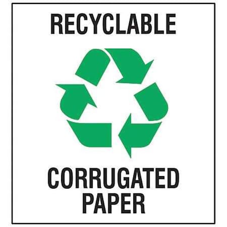 Recycling Label, 10 In. W, 10 In. H, PK5, 18409LFLS MPN:18409LFLS