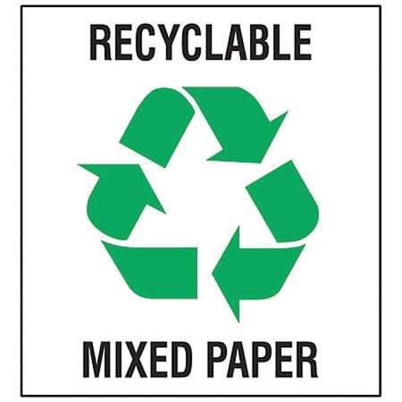 Recycling Label, Vinyl, 5 In. W, PK5, 18410FLS MPN:18410FLS