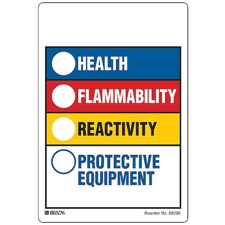 Label, HMIG, Polystyrene, 4 in W, 5 7/8 in H MPN:20036VLS