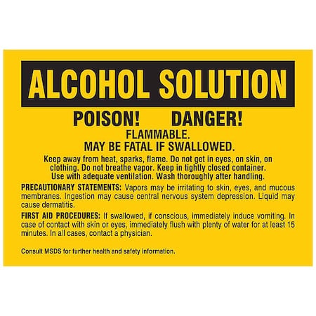 ALOCHOL SOLUTION, ALOCHOL SOLUTION, 5 in W x 3 1/2 in H MPN:20196QLS