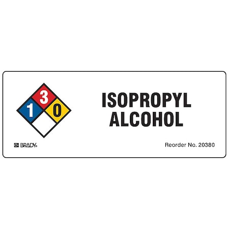 HMIG Label, 3-7/8 in H, 1-1/2 in W, PK50 MPN:20380LS