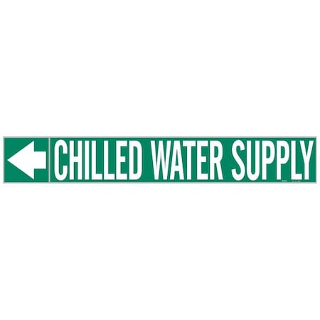 Pipe Marker, Chilled Water Supply, 1 In.H MPN:20409