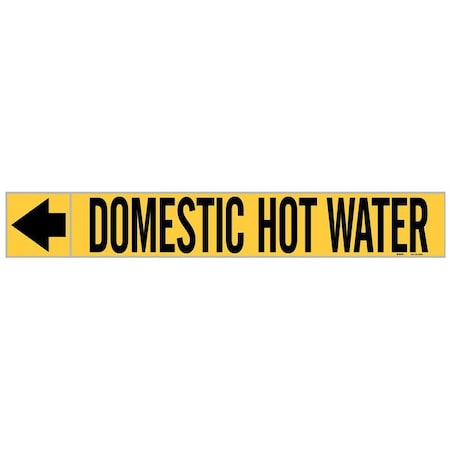 Pipe Marker, Domestic Hot Water, 1 In.H MPN:20426