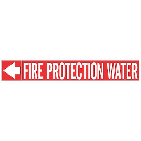 Pipe Marker, Fire Protection Water, 1 In.H MPN:20430