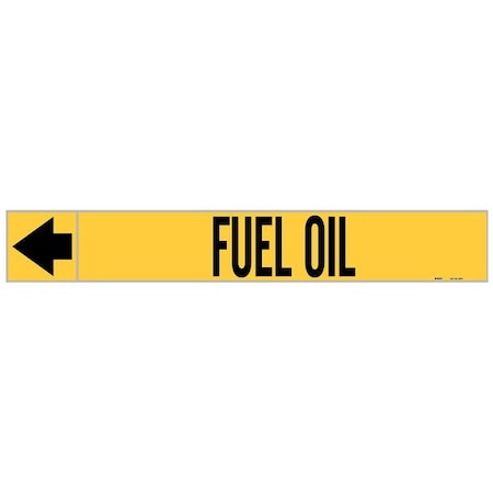 Pipe Marker, Fuel Oil, 1 in H, 8 in W MPN:20431